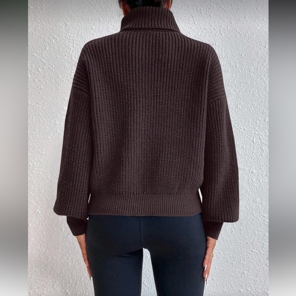 Brown Turtleneck Sweater - Picture 2 of 6